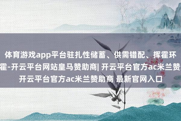 体育游戏app平台驻扎性储蓄、供需错配、挥霍环境休止中国银领悟霍-开云平台网站皇马赞助商| 开云平台官方ac米兰赞助商 最新官网入口
