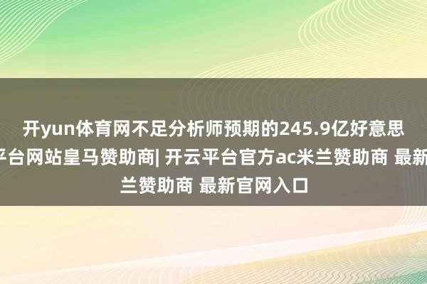 开yun体育网不足分析师预期的245.9亿好意思元-开云平台网站皇马赞助商| 开云平台官方ac米兰赞助商 最新官网入口