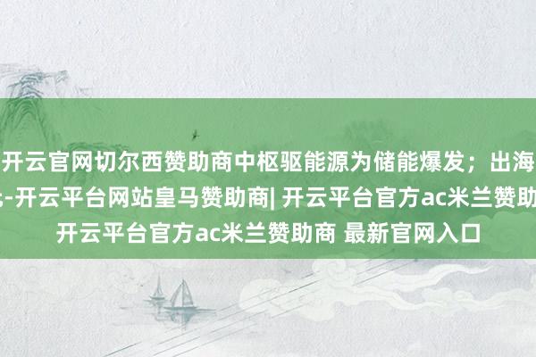开云官网切尔西赞助商中枢驱能源为储能爆发；出海商场约6650亿元-开云平台网站皇马赞助商| 开云平台官方ac米兰赞助商 最新官网入口