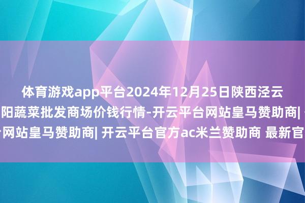 体育游戏app平台2024年12月25日陕西泾云当代农业股份有限公司云阳蔬菜批发商场价钱行情-开云平台网站皇马赞助商| 开云平台官方ac米兰赞助商 最新官网入口